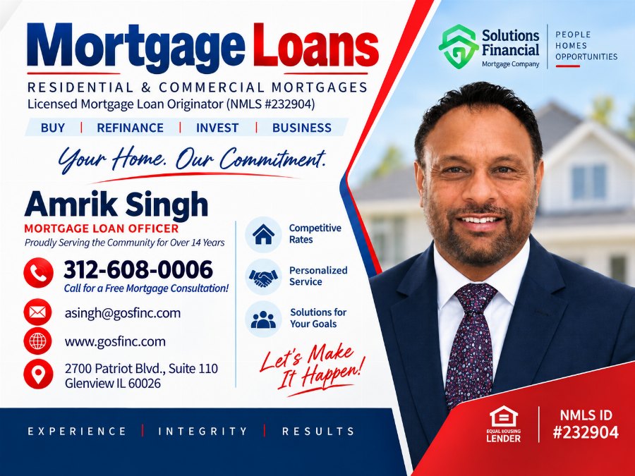 Amrik Singh — Solutions Financial, Mortgage Loans